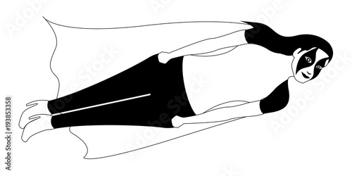 Superwoman cartoon character sketch