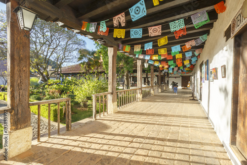 A garden in cultural center of San Cristobal de las Casas in Chiapas in Mexico