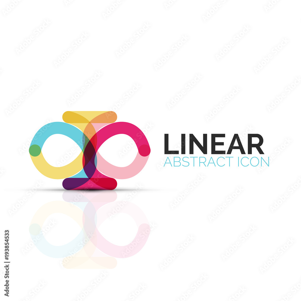 Abstract flower or star minimalistic linear icon, thin line geometric flat symbol for business icon design, abstract button or emblem Abstract flower or star minimalistic linear icon, thin line geometric flat symbol for business icon design, abstract button or emblem