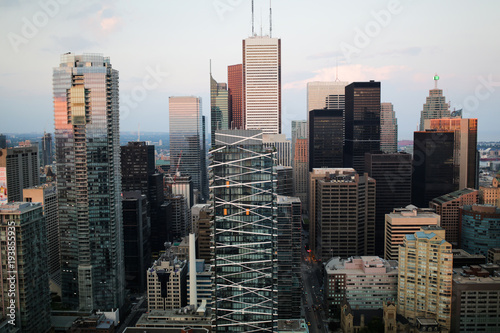 Aerial of Toronto Financial District