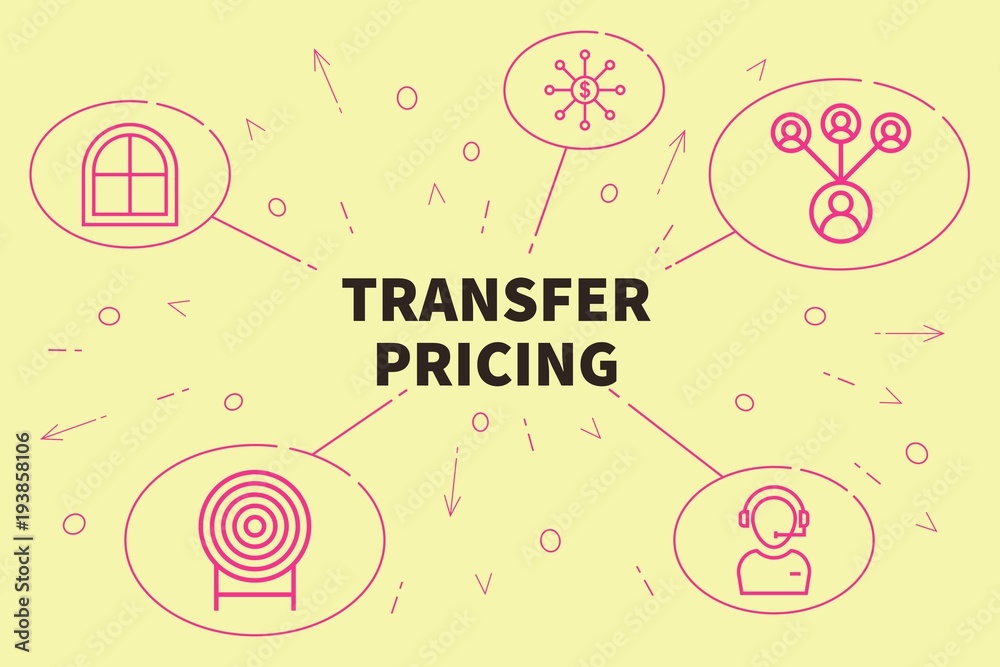 Conceptual business illustration with the words transfer pricing