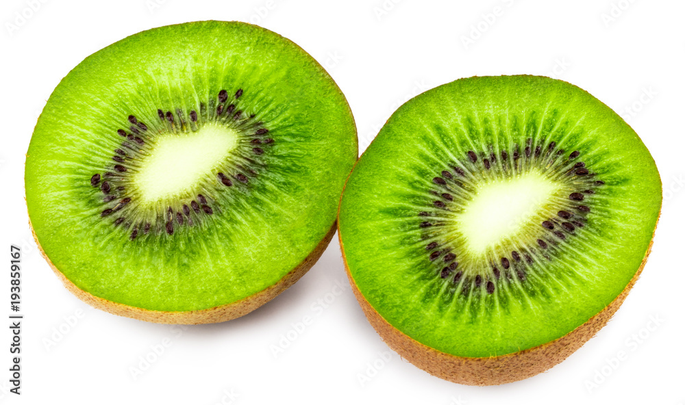 Slice of kiwi isolated on white background Slice of kiwi isolated on white background