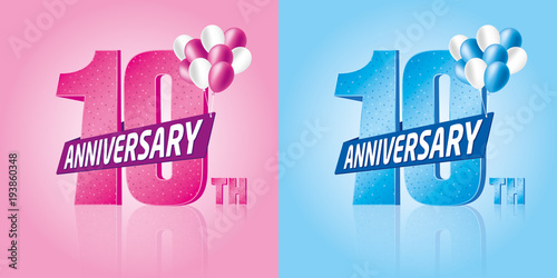 Tenth Anniversary with balloons