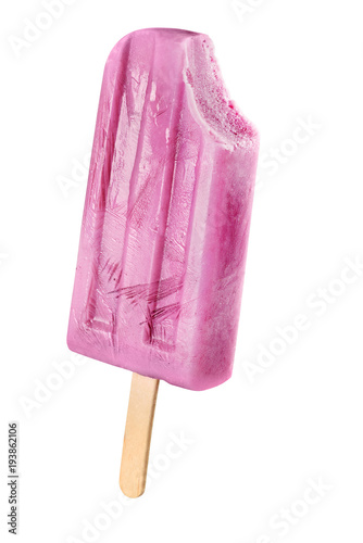 Pink ice pop isolated