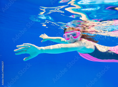 girl in swimming pool