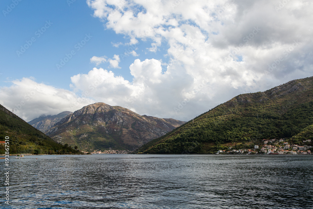mountain in the town of Perast