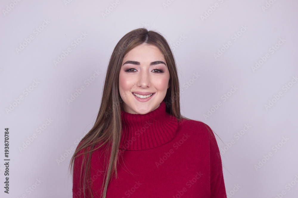 portrait happy young beautiful girl portrait happy young beautiful girl