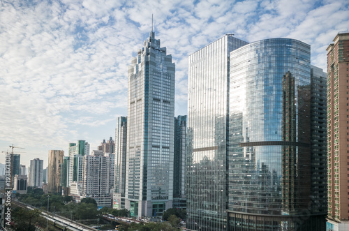 Panoramic view of the city of Shenzhen, China