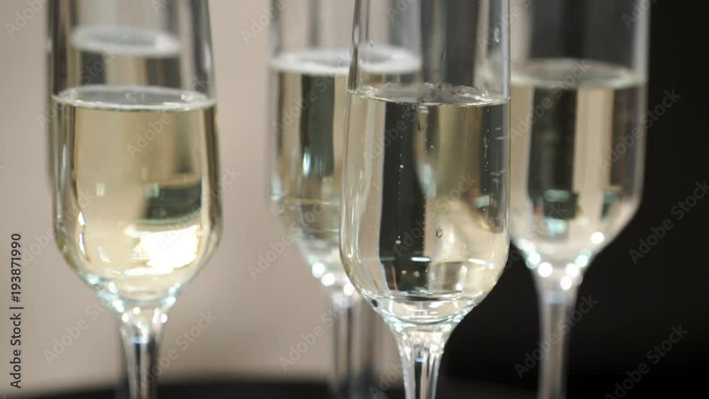 Glasses of champagne at the party Glasses of champagne at the party
