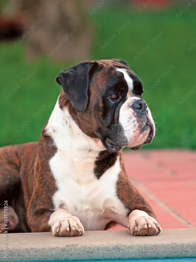 Dog breed German boxer