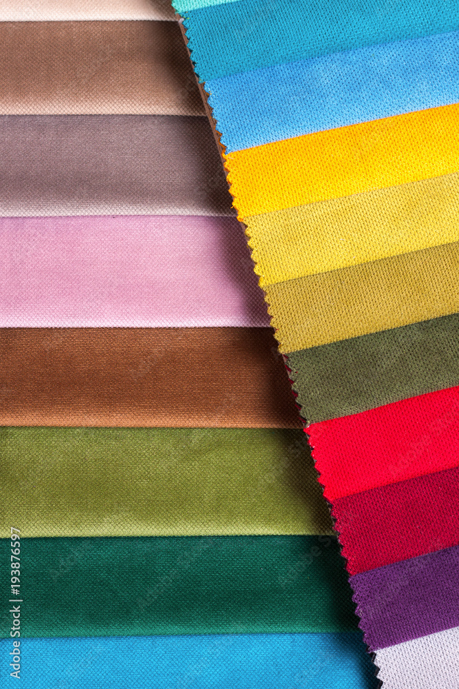 Fototapeta premium Color samples of a upholstery fabric