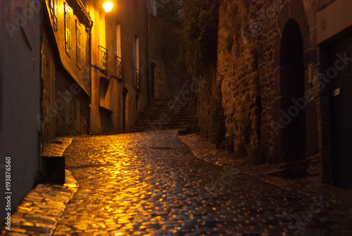 Nighttime street Brittany