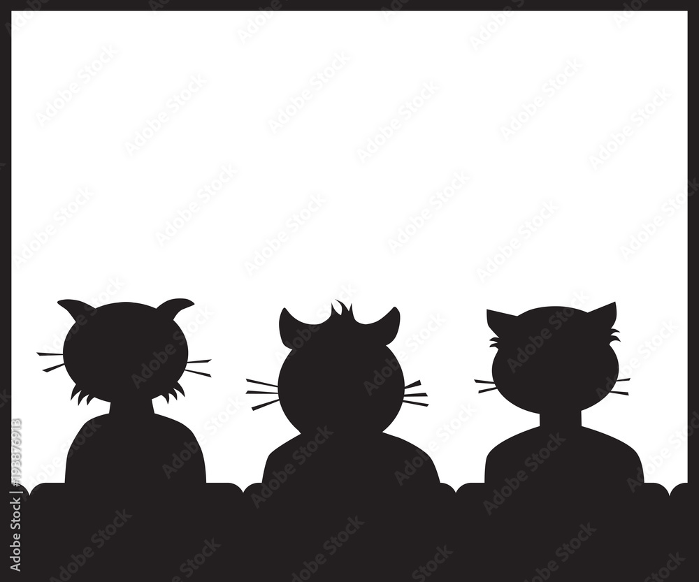 Three Cartoon Cat Buddies In A Theater Getting Ready To Watch A Movie Stock Vector Adobe Stock Three Cartoon Cat Buddies In A Theater Getting Ready To Watch A Movie Stock Vector Adobe Stock