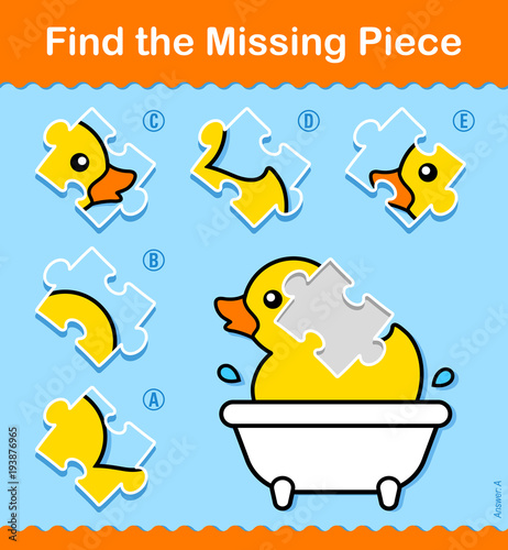 Kids educational Find The Missing Piece puzzle