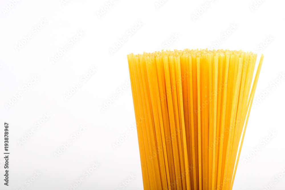 spaghetti on white background spaghetti on white background
