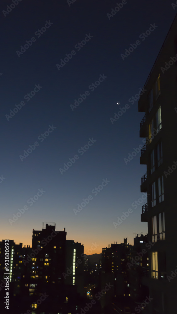 Fototapeta premium Moon in blue night