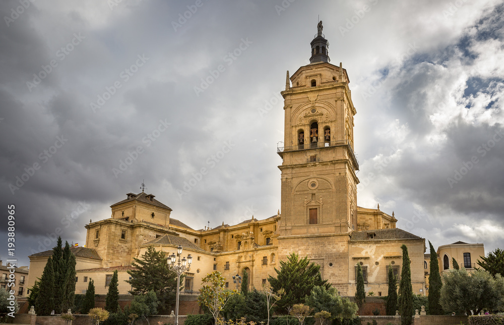 Santa María de la Encarnacion Cathedral in Guadix city, province of Granada, Spain