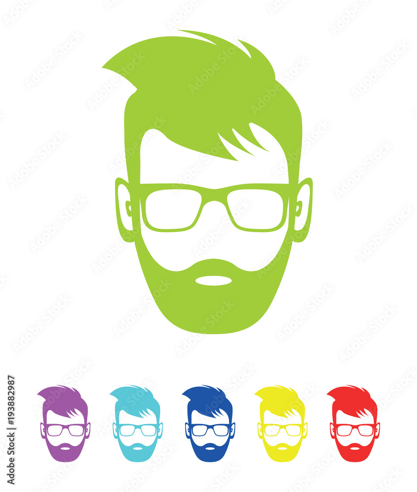 bright coloured bearded men