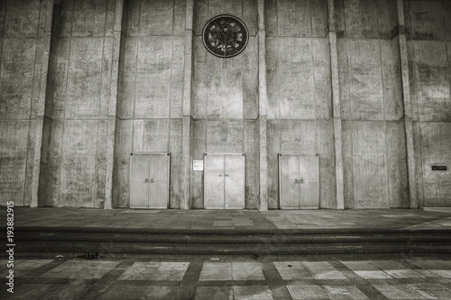 raw modernist church built out of concrete blocks
