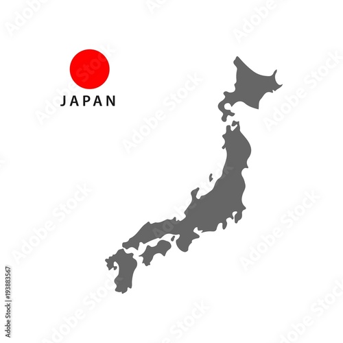 Japan Map Vector Template Design