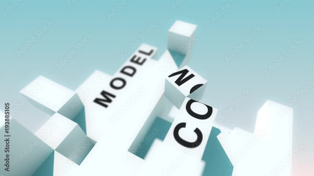 Startup words animated with cubes Startup words animated with cubes