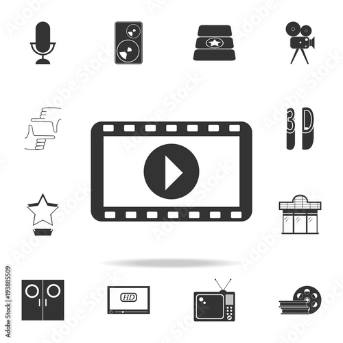cinematographic tape icon. Set of cinema  element icons. Premium quality graphic design. Signs and symbols collection icon for websites, web design, mobile app
