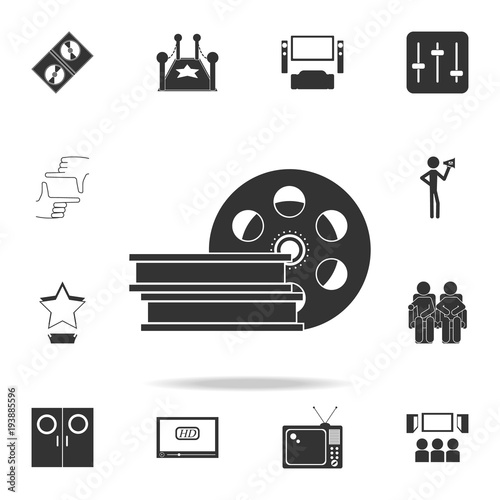 cinematographic tape icon. Set of cinema  element icons. Premium quality graphic design. Signs and symbols collection icon for websites, web design, mobile app
