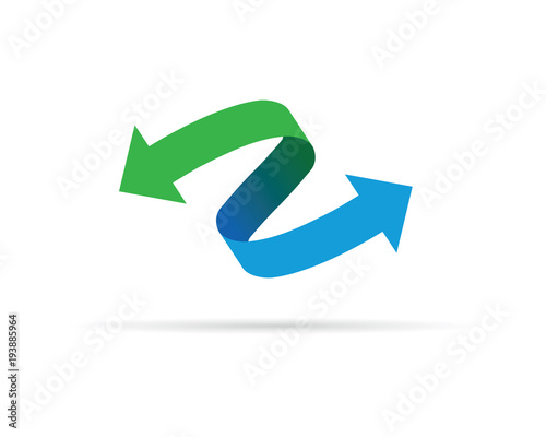 green blue arrow