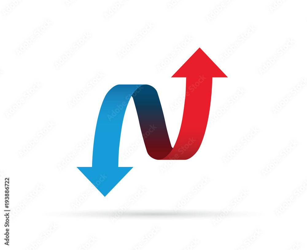 red and blue arrows red and blue arrows