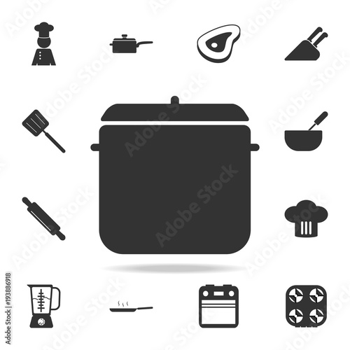 pot Icon. Set of Chef and kitchen  element icons. Premium quality graphic design. Signs and symbols collection icon for websites, web design, mobile app