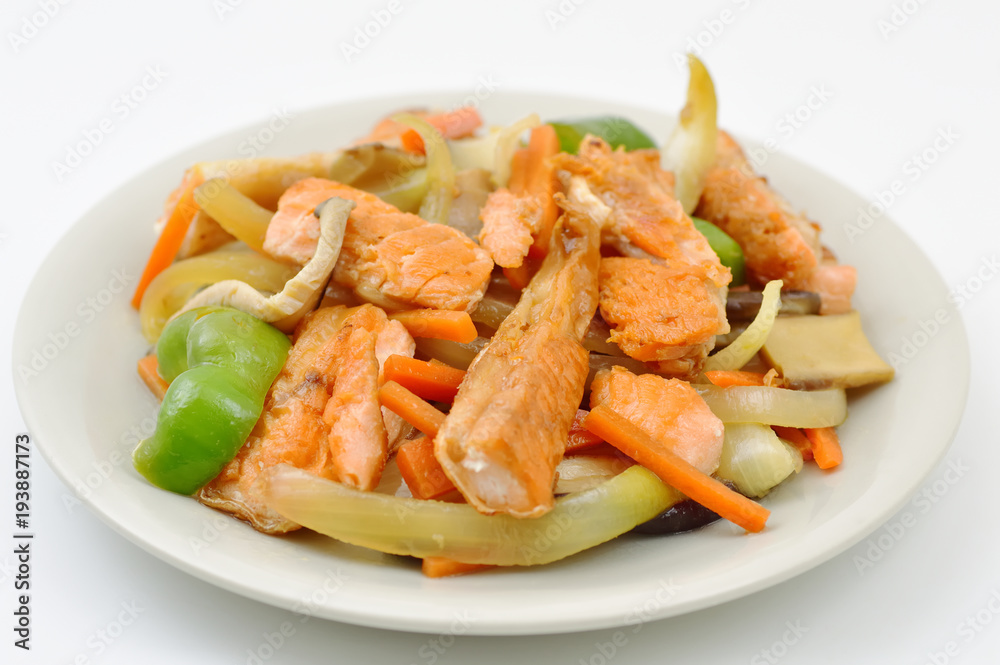 鮭ハラスの南蛮漬け