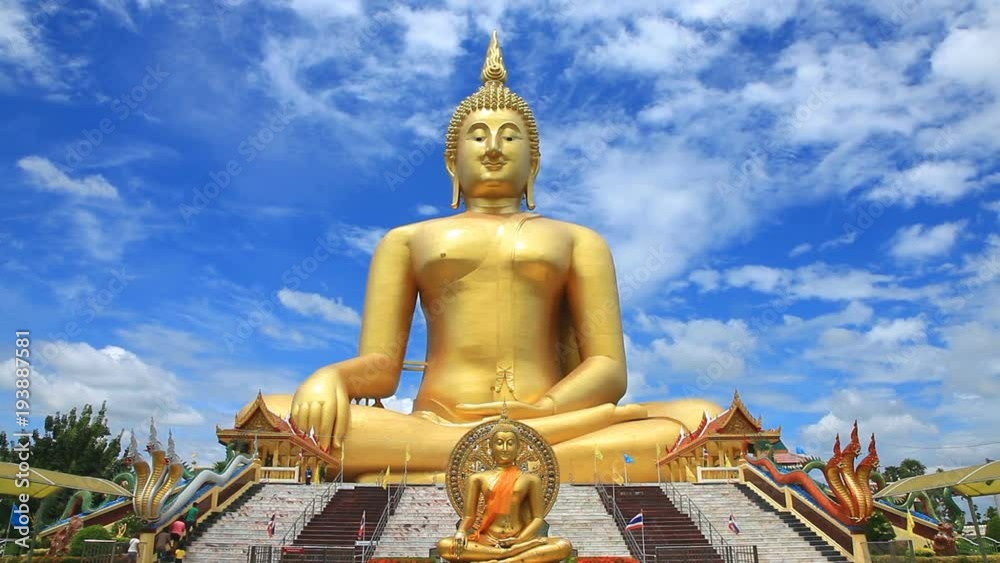Big Golden Buddha Statue in Wat Muang, Ang Thong Province, Thailand Big Golden Buddha Statue in Wat Muang, Ang Thong Province, Thailand