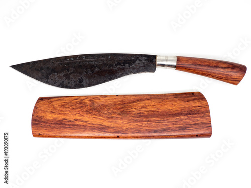 Ancient Thai Knife isolated on white background photo