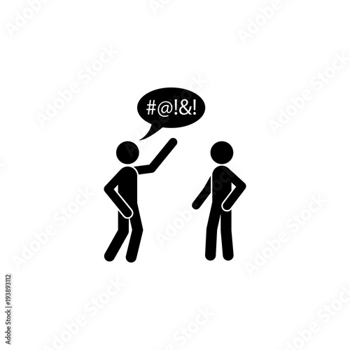 swear words icon. Bad habit Elements for mobile concept and web apps. İcon for website design and development, app development. Premium icon