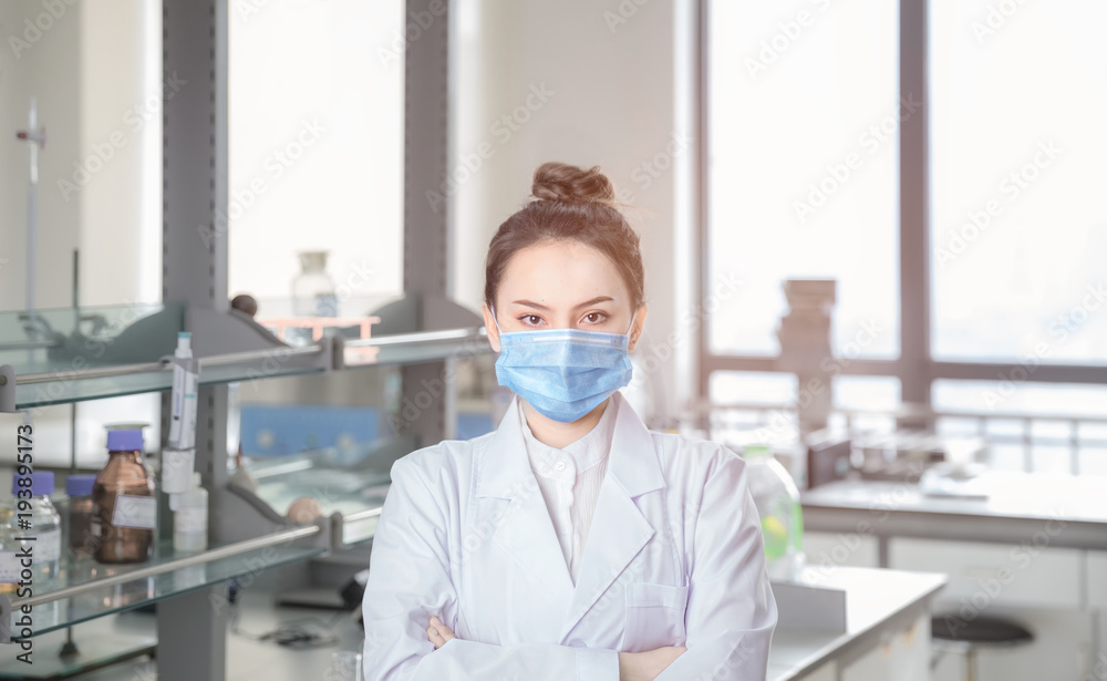 Female scientist in the laboratory Female scientist in the laboratory