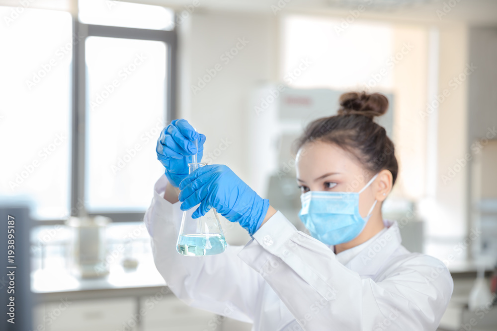 Female scientist in the laboratory Female scientist in the laboratory