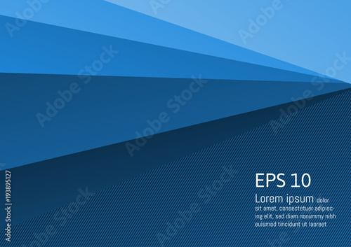 Abstract blue geometric background modern design with copy space, Vector illustration