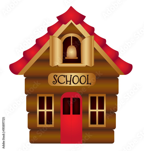 School building icon vector 