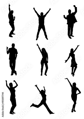 Happy People Silhouettes