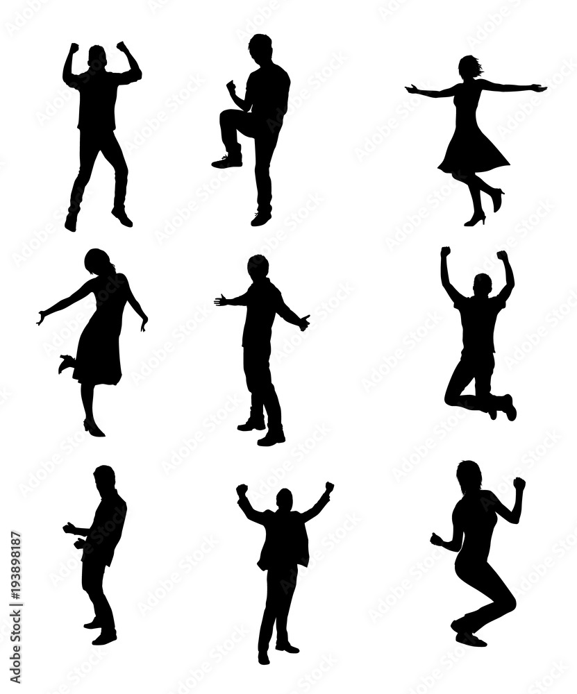 Happy People Silhouettes
