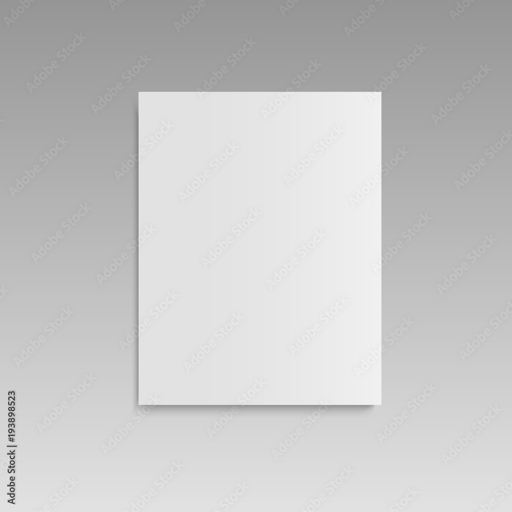 Realistic blank closed magazine mockup template. Vector.