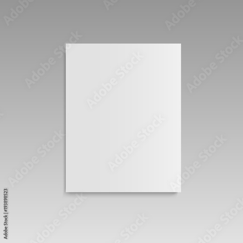 Realistic blank closed magazine mockup template. Vector.