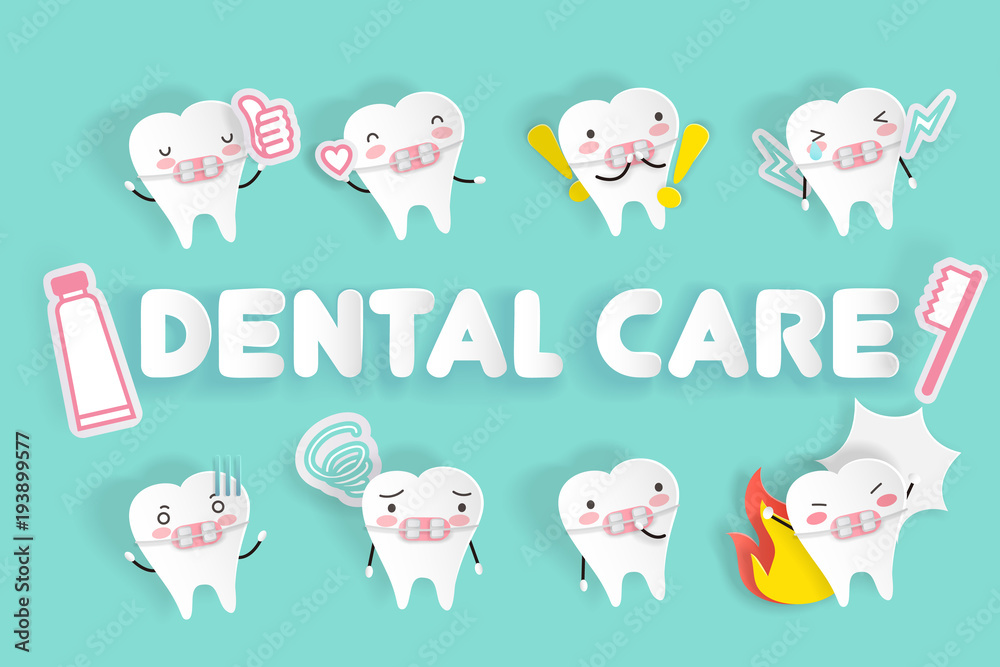 tooth with dental care tooth with dental care