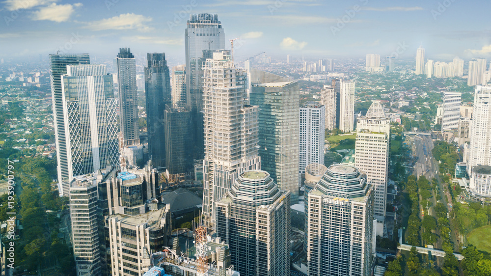 Fototapeta premium Office buildings in Jakarta central business district