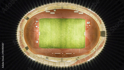 Football field of Gelora Bung Karno stadium photo