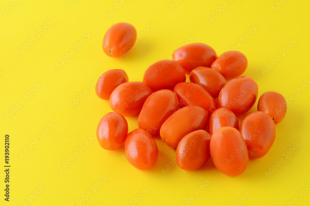 Top view of fresh red cherry tomatoes Top view of fresh red cherry tomatoes