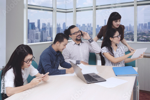 Business people working in a meeting room
