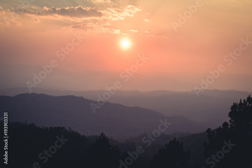 Sunset On the Moutain in the summer © artrachen