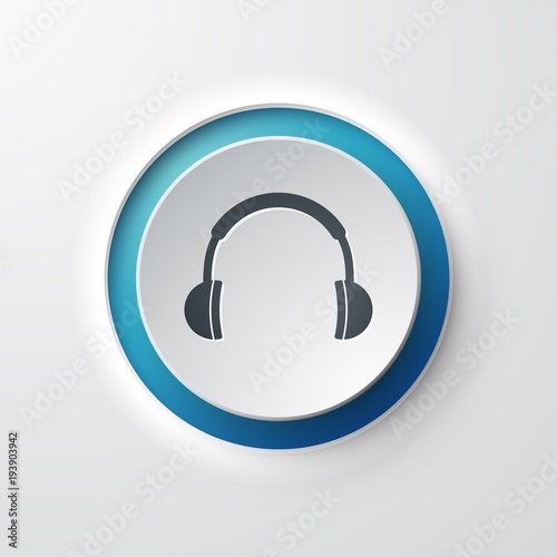 icône bouton écouteurs casque audio