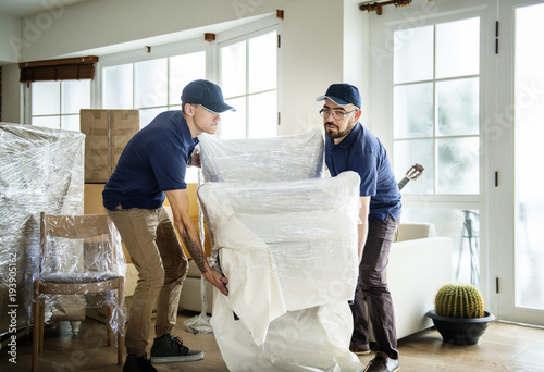 Furniture delivery service concept photo